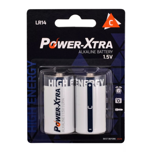 Power-Xtra LR14/C Size Alkaline Pil 2 li Blister
