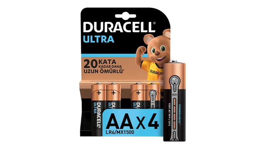 Duracell Ultra LR6/MX1500 Kalem Pil AA 4 lü