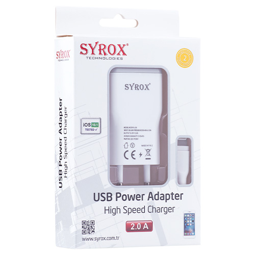 Syrox J39 İphone  2.0 Amper Usb Şarj Aleti Set